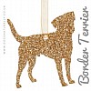 Border Terrier Dog Breed Glitter Decorations